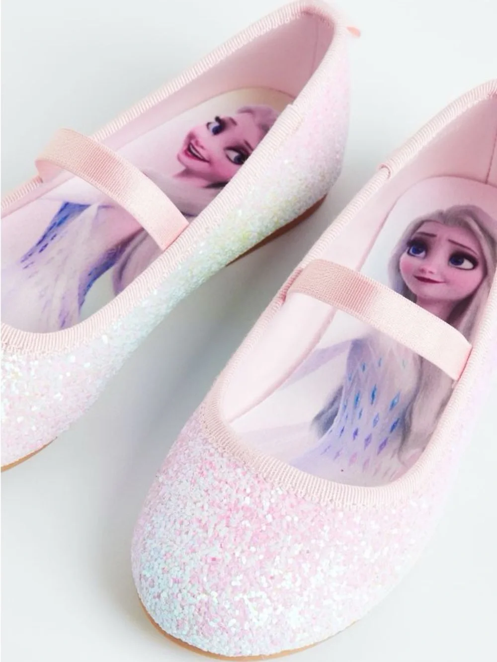 H&M Disney Frozen Glittery Ballet Flats Size 7.5
